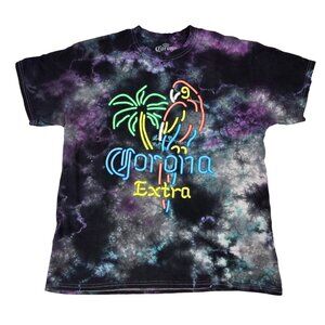 Corona Extra Beer Shirt Mens Large Ripple Graphic Tee Tshirt Tie Dye Nerd Logo